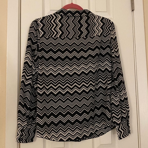 Missoni for Target black and off-white chevron blouse size M - Picture 2 of 6